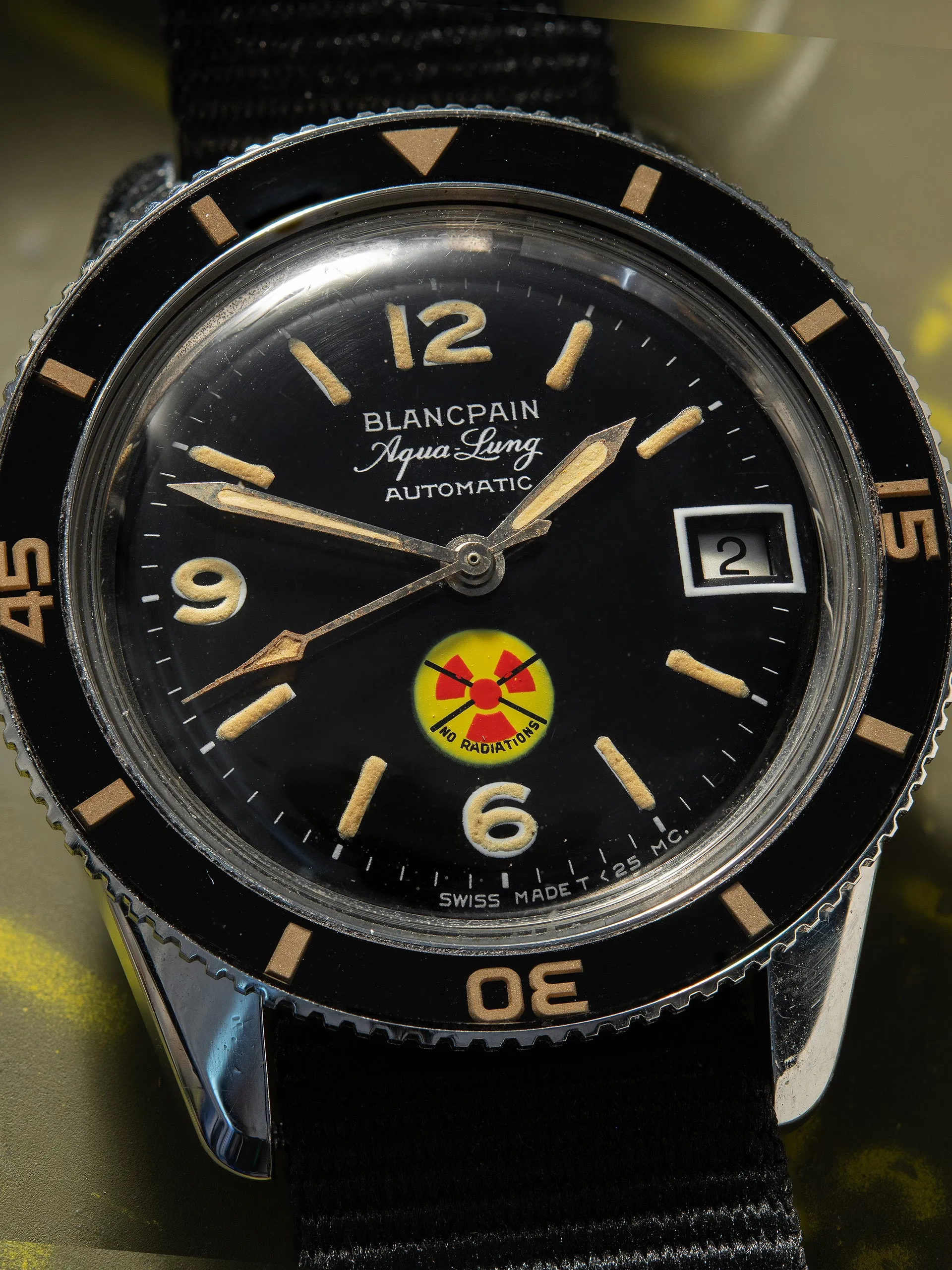 1960s Blancpain Aqua Lung "No Radiations"