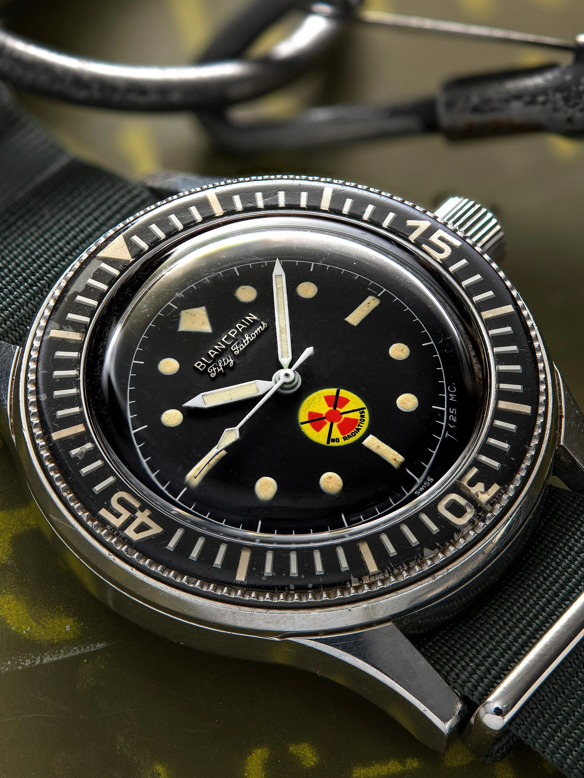 1960s Blancpain Fifty Fathoms "No Radiations" Bundeswehr Military-Issued