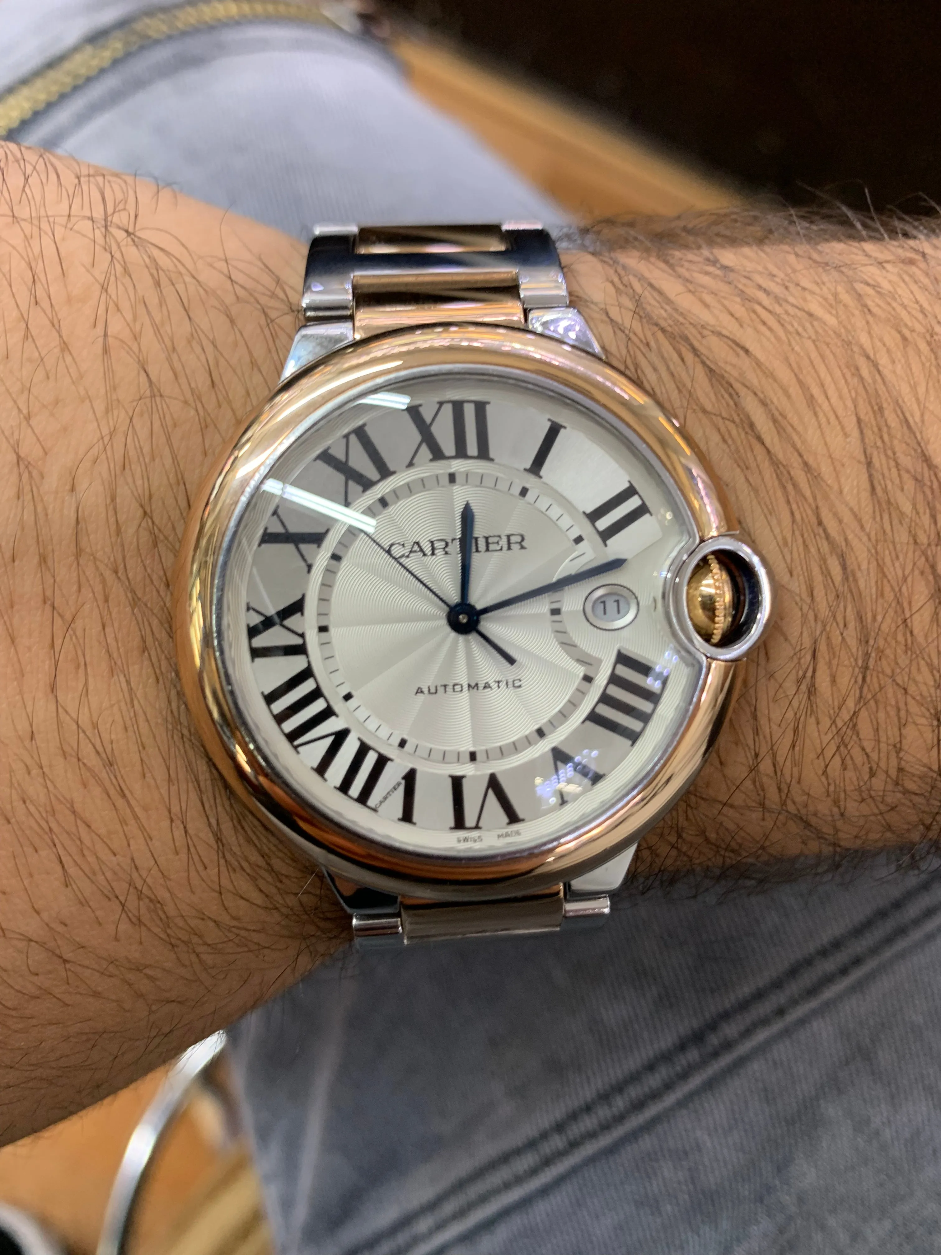 42mm Ballon Bleu De Cartier Watch with Two-tone Oyster Bracelet (Model number: 3896 )