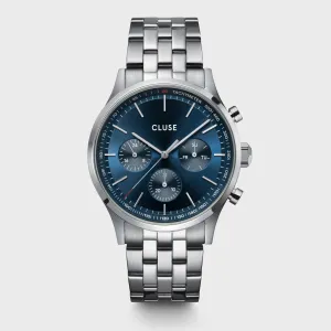 Anthéor Multifunction Watch Steel Blue, Silver Colour