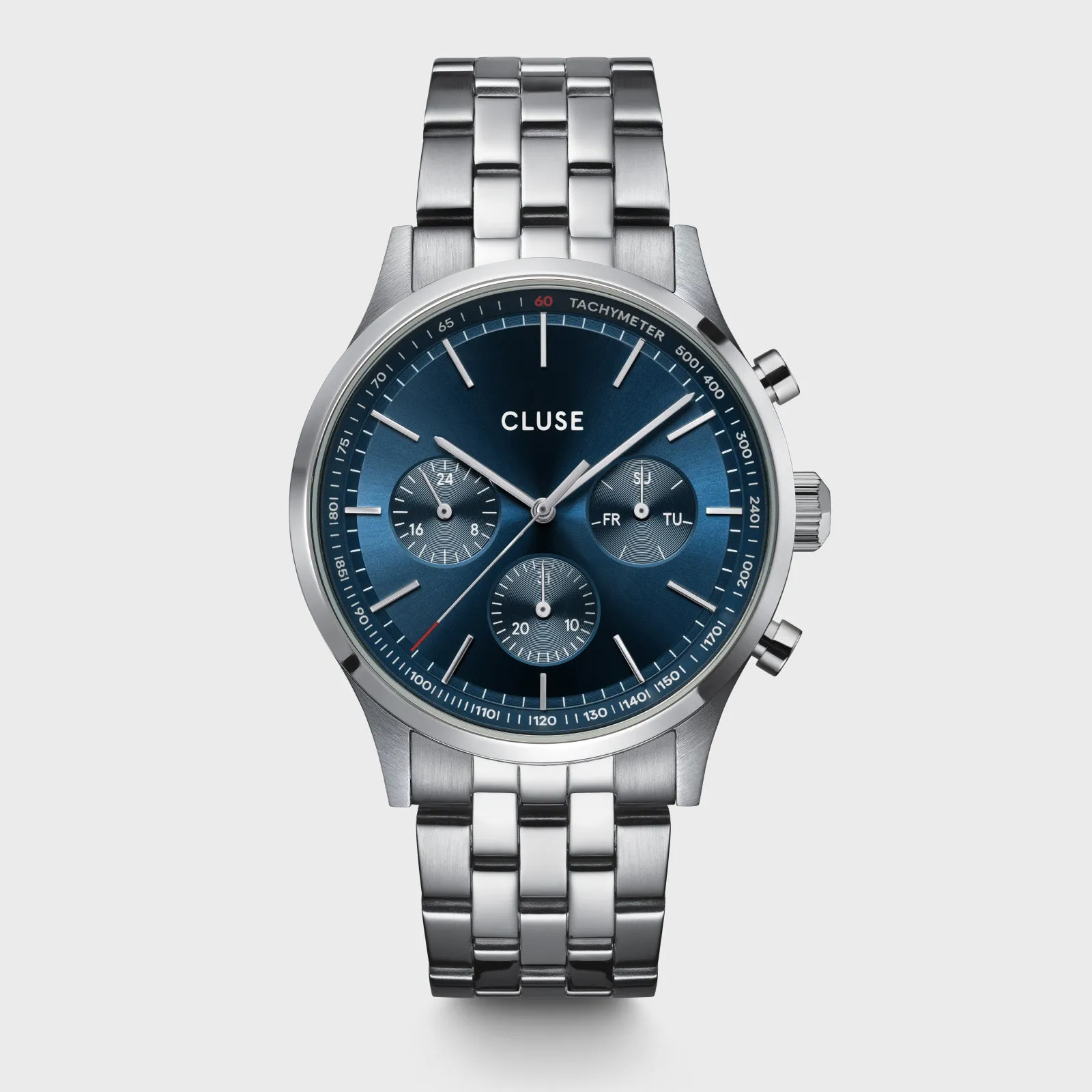 Anthéor Multifunction Watch Steel Blue, Silver Colour