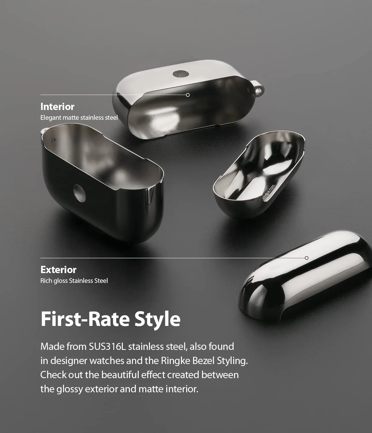 Apple AirPods Pro Stainless Steel Case Silver