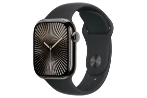 Apple Watch Series 10 GPS   Cellular | 42mm | Slate Titanium Case with Black Sport Band M/L