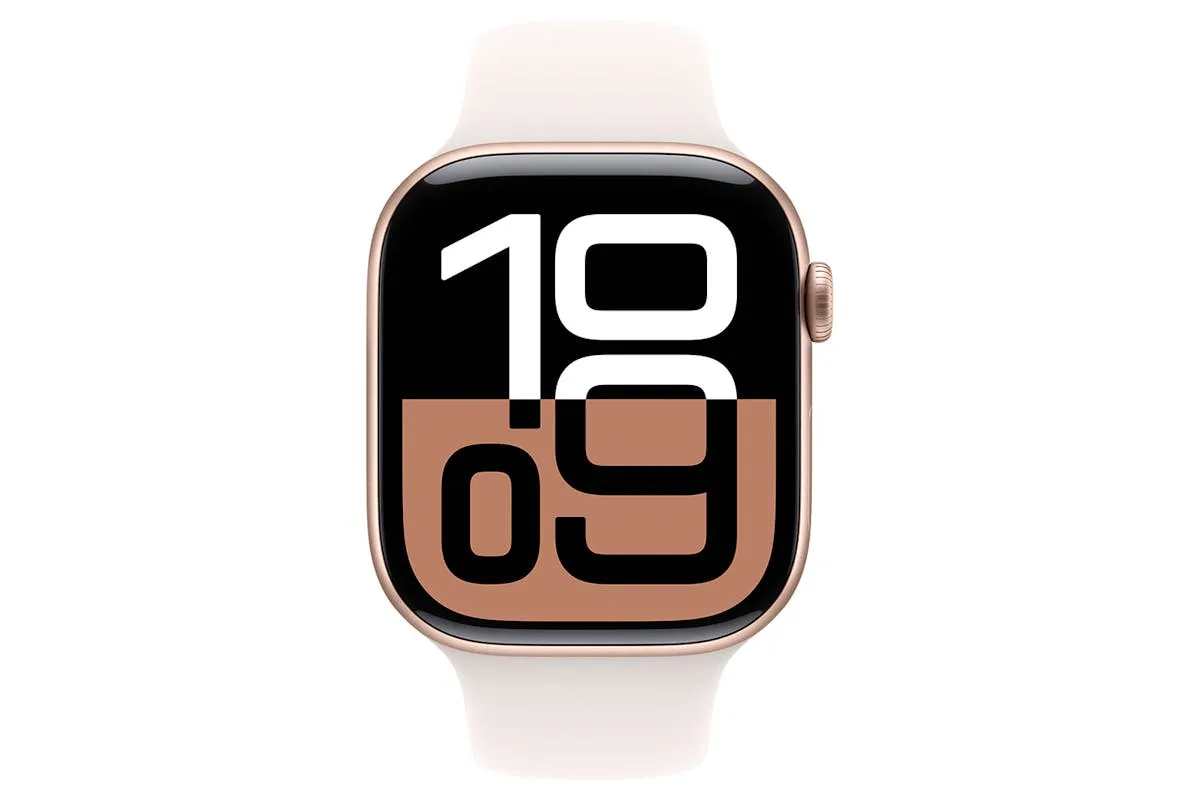 Apple Watch Series 10 GPS   Cellular | 46mm | Rose Gold Aluminium Case with Light Blush Sport Band S/M