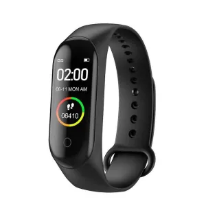 Black M4 Smart Watch With Health Monitoring Strap