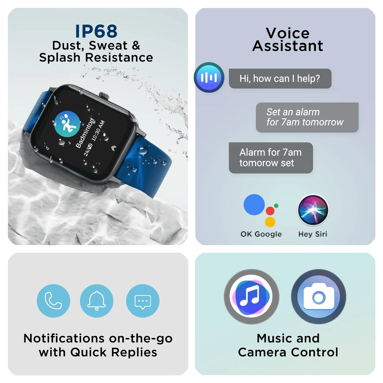 boAt Xtend Pro Smart Watch with Advanced Dedicated Bluetooth Calling Chip, Coins,Dial Pad, 1.78 AMOLED Display,ASAP (Fast) Charge,700  Active Modes,Health Ecosystem(Deep Blue)