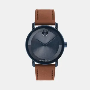 Bold Men's Blue Analog Leather Watch 3601093