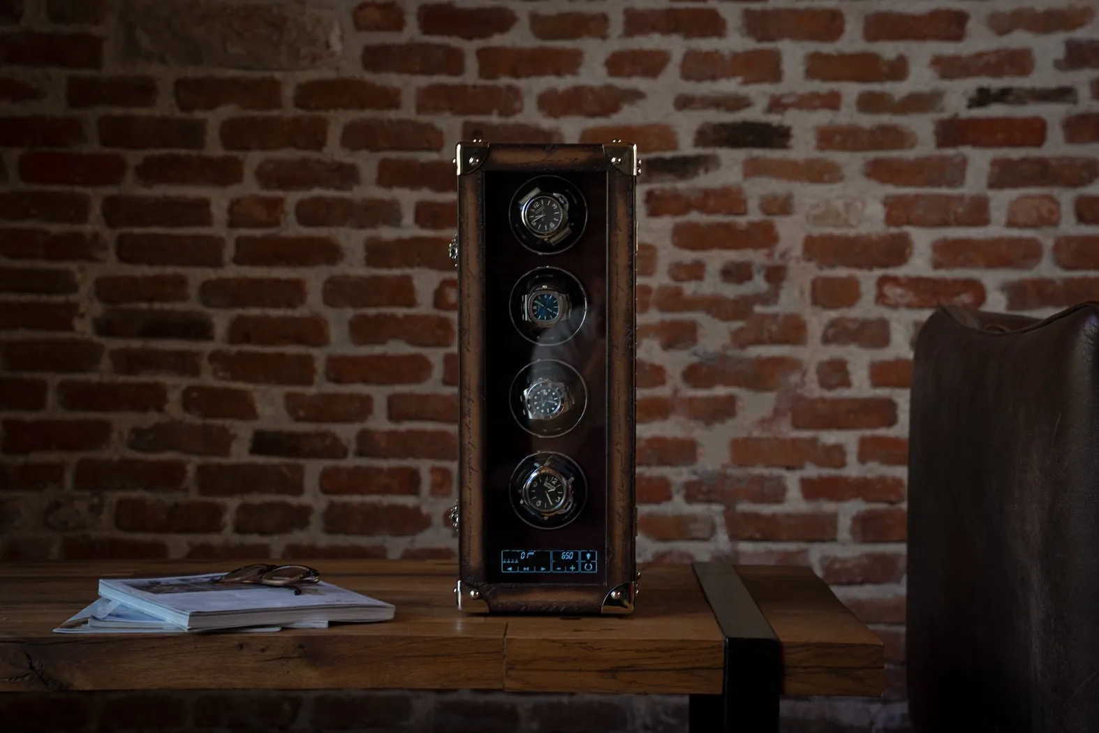 Bosphorus Watch Winder - Parchment Patina Java