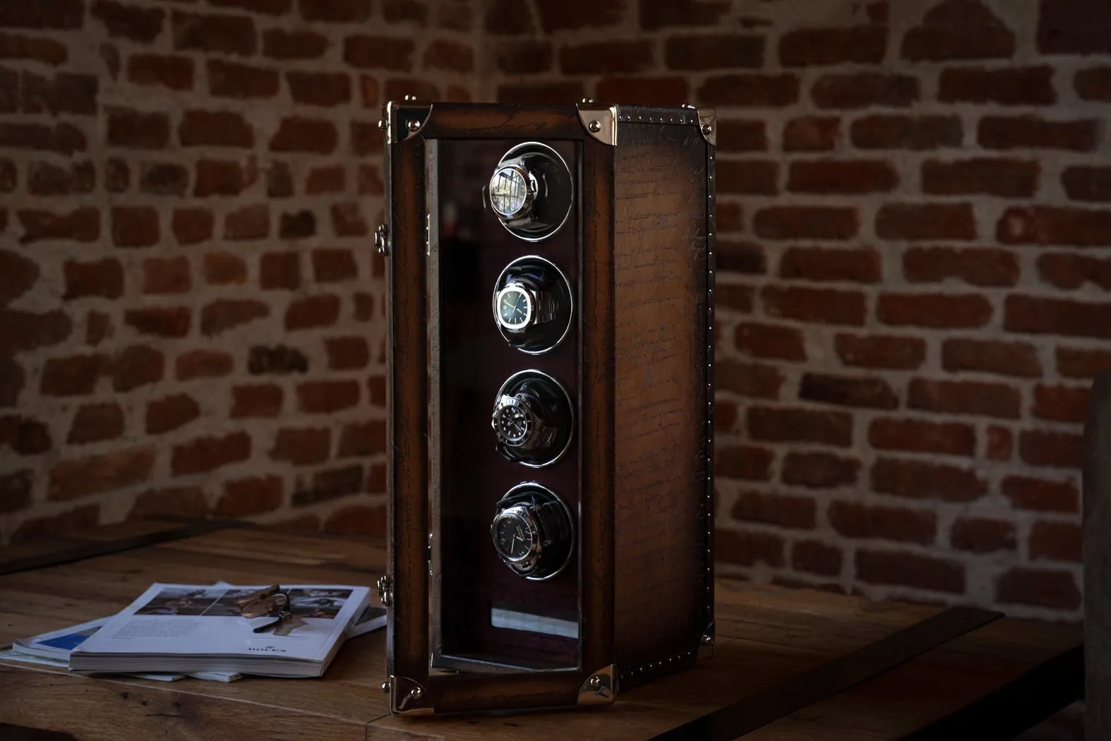 Bosphorus Watch Winder - Parchment Patina Java