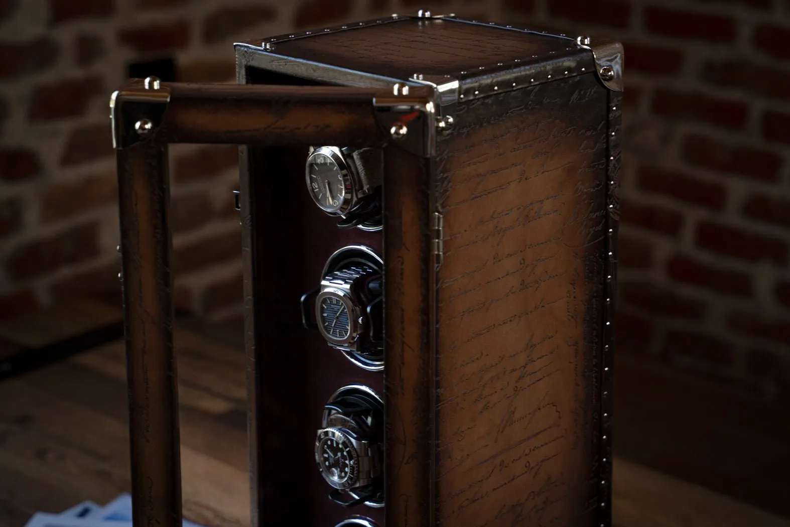 Bosphorus Watch Winder - Parchment Patina Java