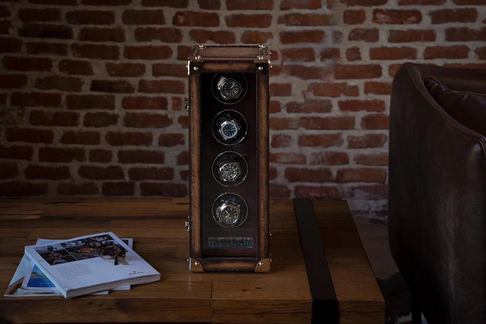 Bosphorus Watch Winder - Parchment Patina Java