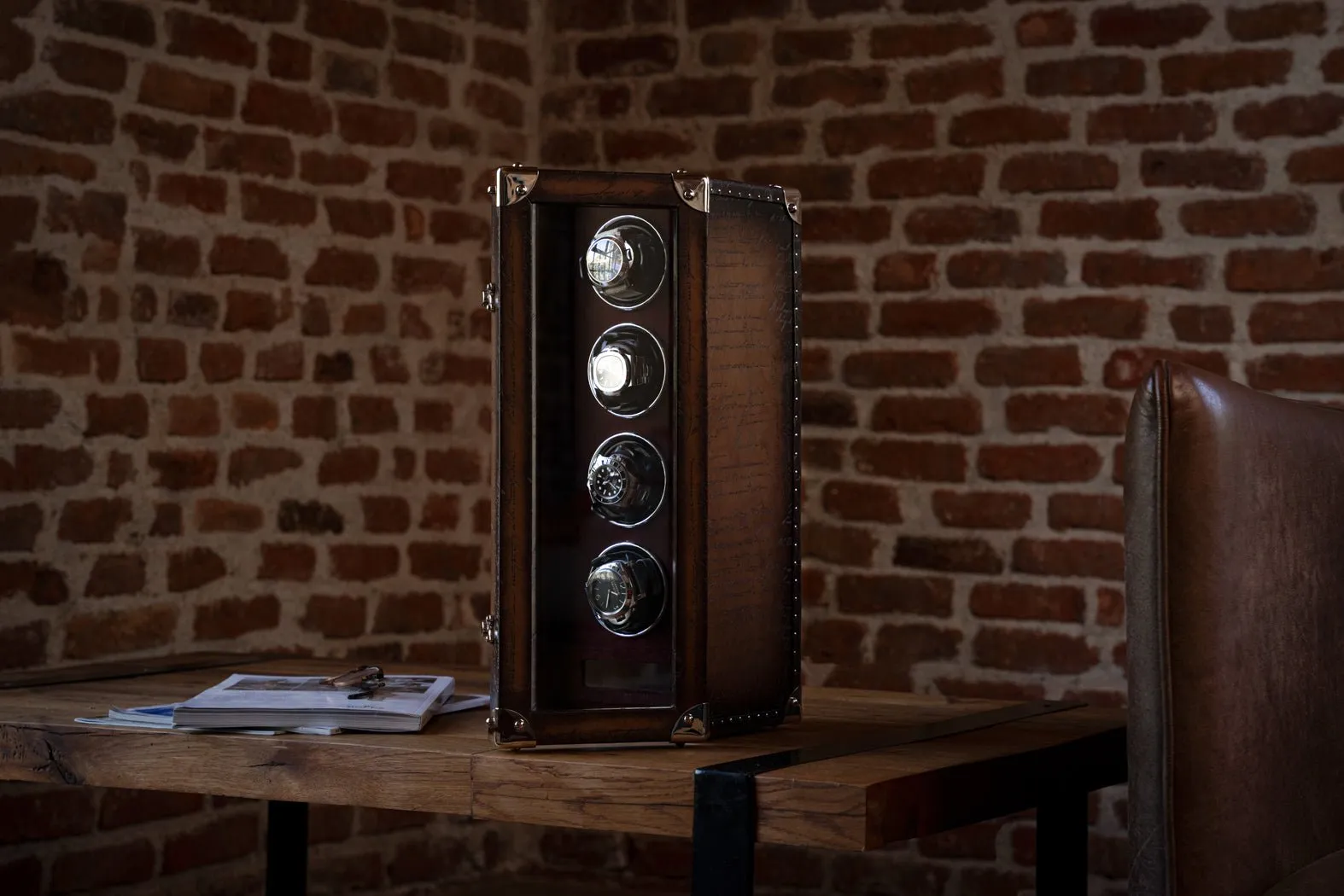 Bosphorus Watch Winder - Parchment Patina Java