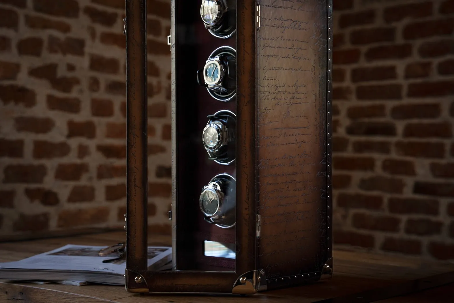 Bosphorus Watch Winder - Parchment Patina Java