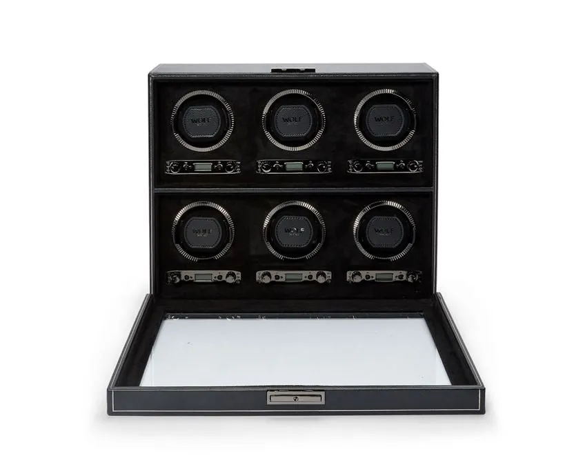 British Racing 6 Piece Watch Winder (Black)