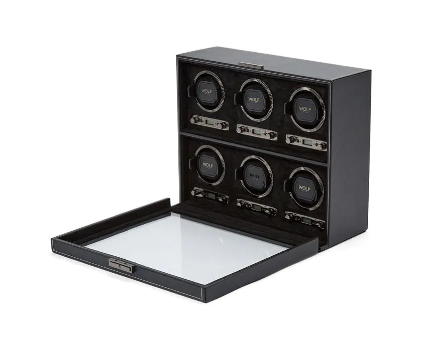 British Racing 6 Piece Watch Winder (Black)