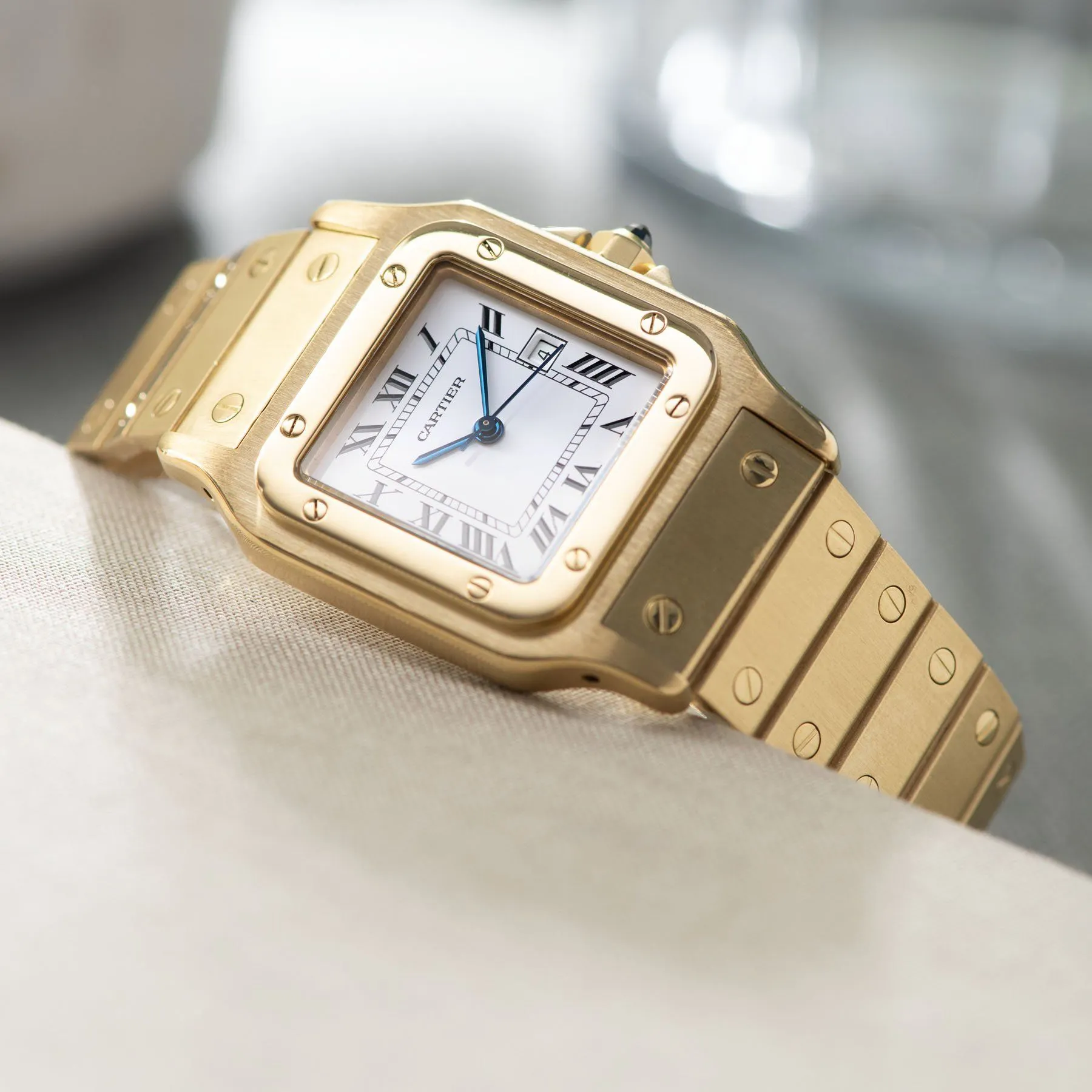 Cartier Santos 18kt Yellow Gold Box and Papers