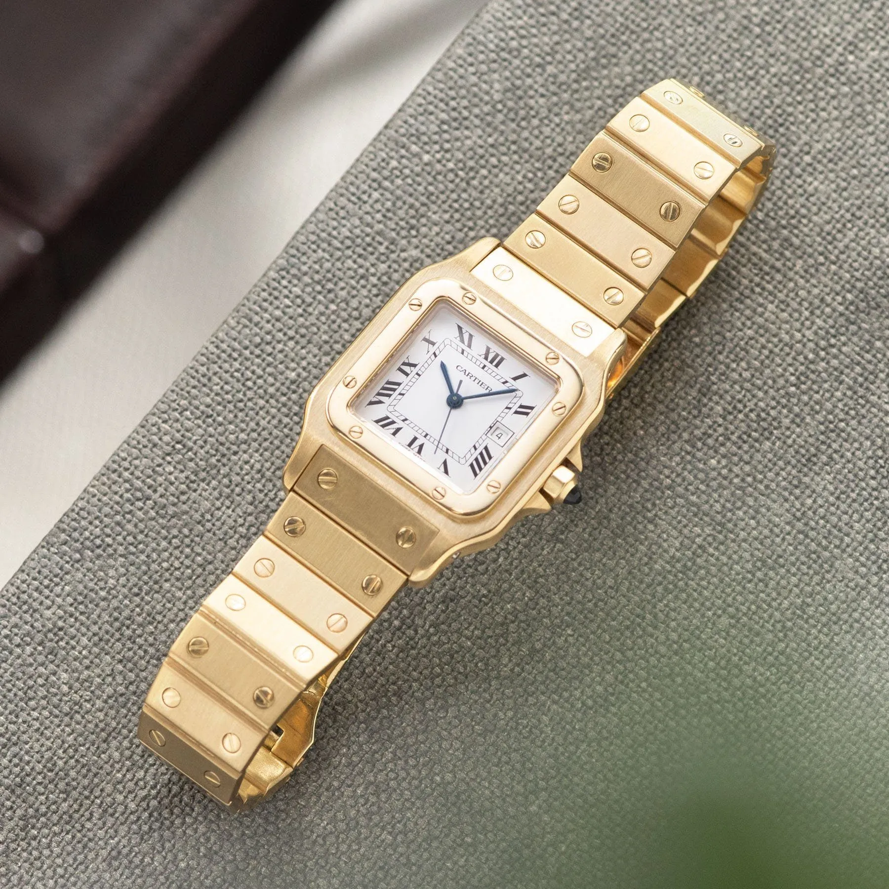 Cartier Santos 18kt Yellow Gold Box and Papers