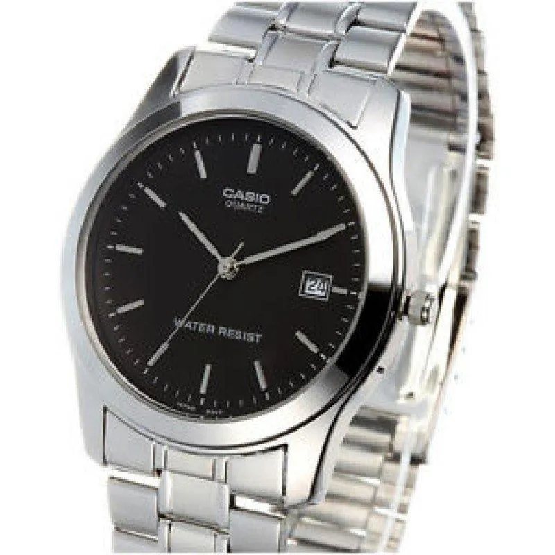 Casio Vintage MTP-1141A-1A  Black Dial/ Silver Stainless Steel Strap Men's Watch