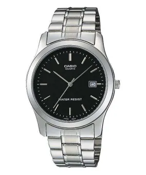 Casio Vintage MTP-1141A-1A  Black Dial/ Silver Stainless Steel Strap Men's Watch