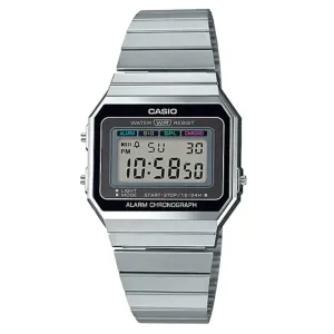 Casio Watch Digital Vintage Classic Flat Link A700W-1ADF