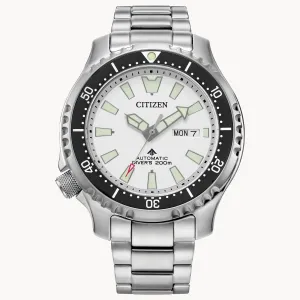 Citizen Automatic Promaster Watch White Dial  NY0150-51A