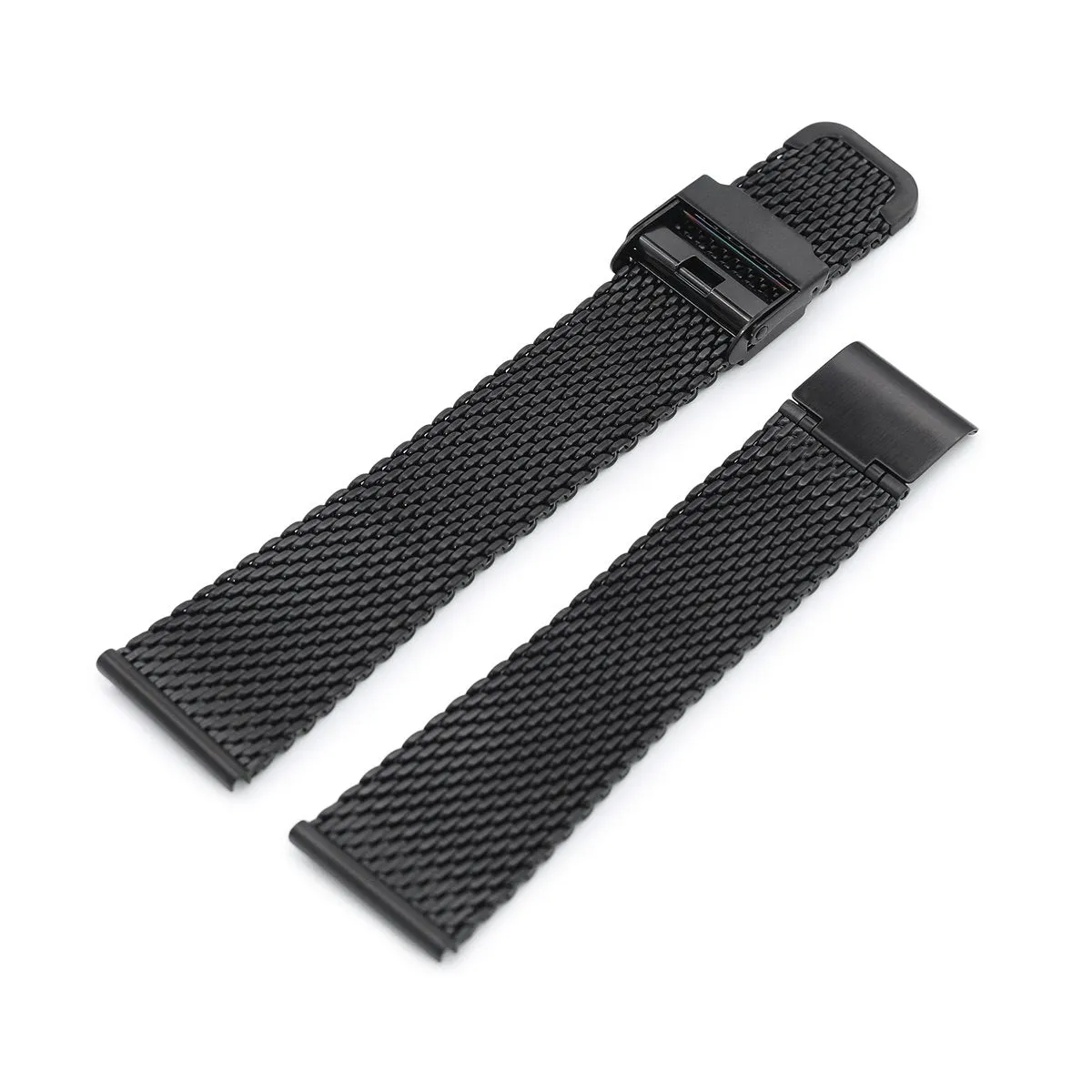 Classic Tapered Wire Mesh Band, PVD Black