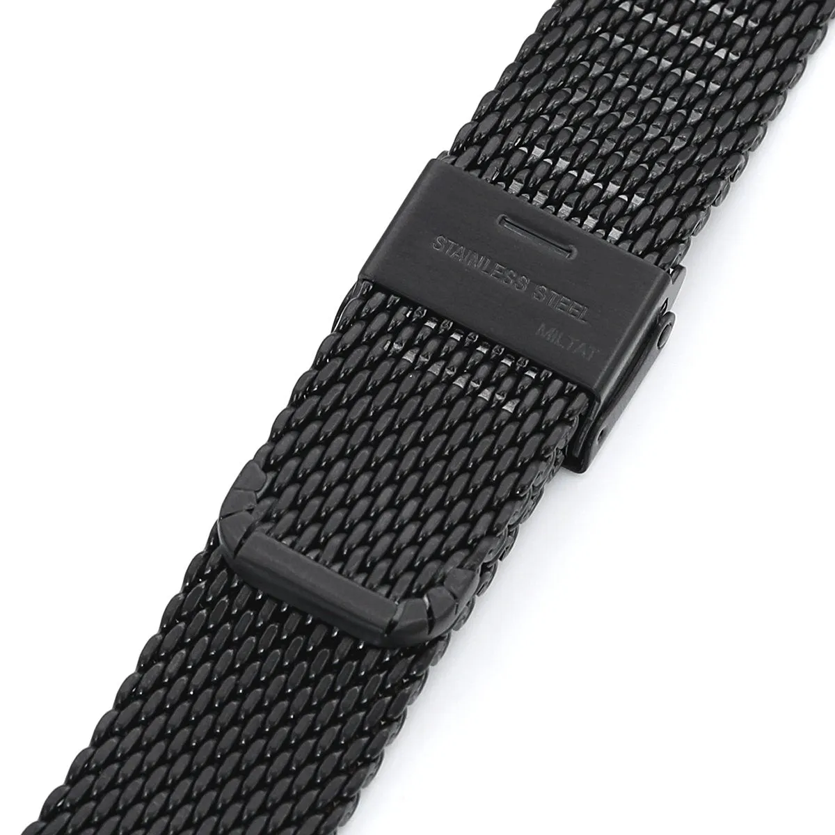 Classic Tapered Wire Mesh Band, PVD Black