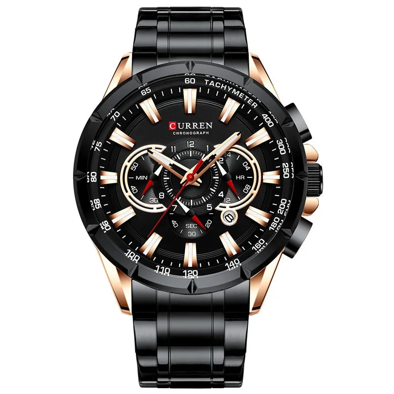 CURREN Men’s Waterproof Luxury Chronograph Quartz Wristwatch