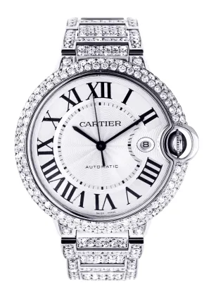 Diamond Cartier Ballon Bleu | Stainless Steel | 42 Mm