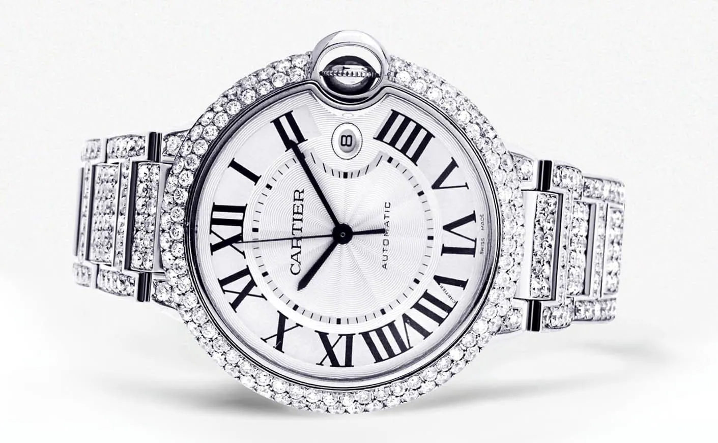 Diamond Cartier Ballon Bleu | Stainless Steel | 42 Mm