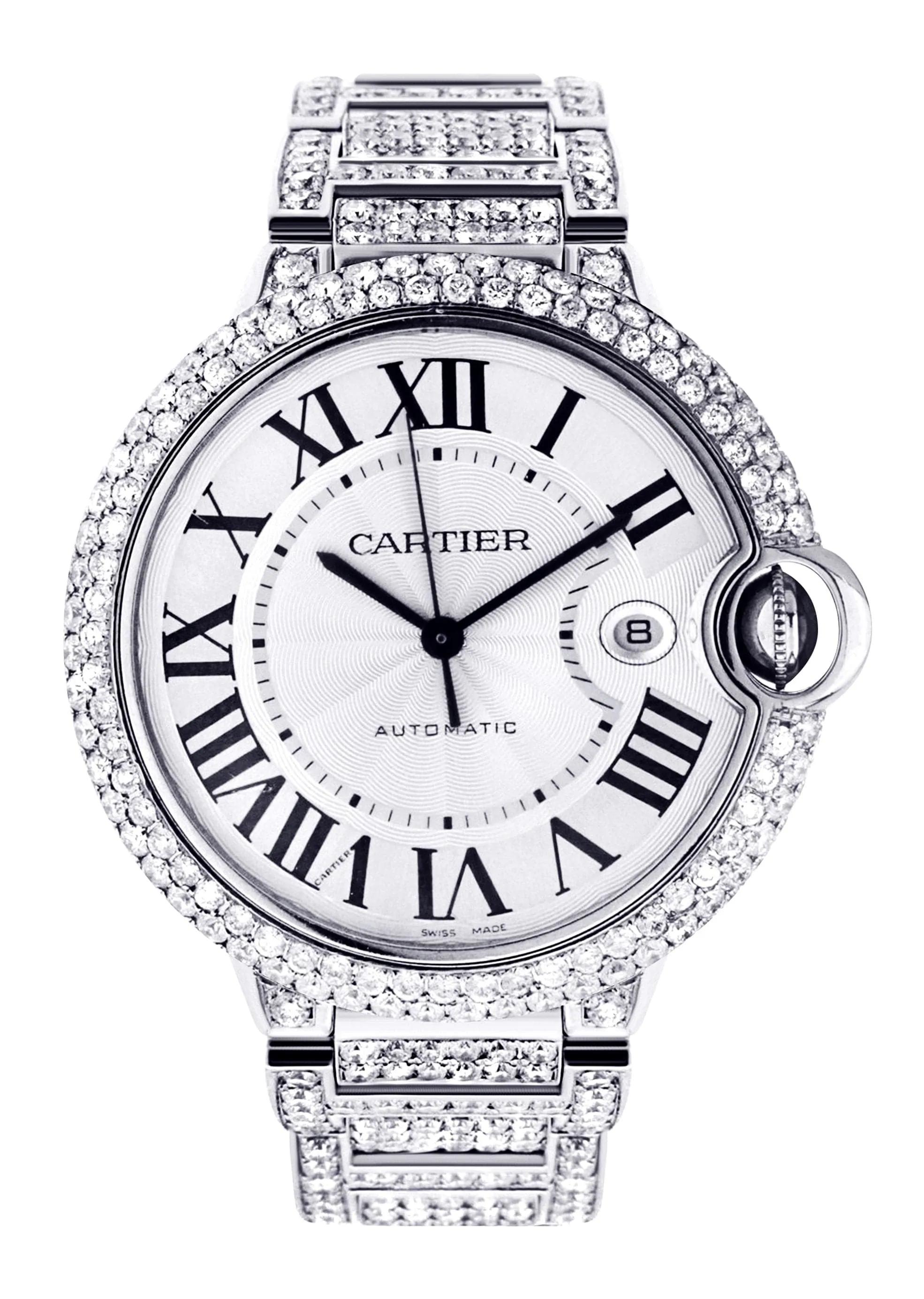 Diamond Cartier Ballon Bleu | Stainless Steel | 42 Mm