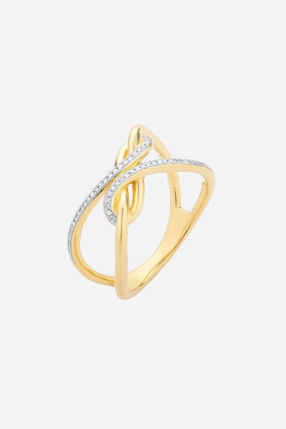 Ella Stein Tie The Knot Statement Ring in Yellow Gold - Size 6