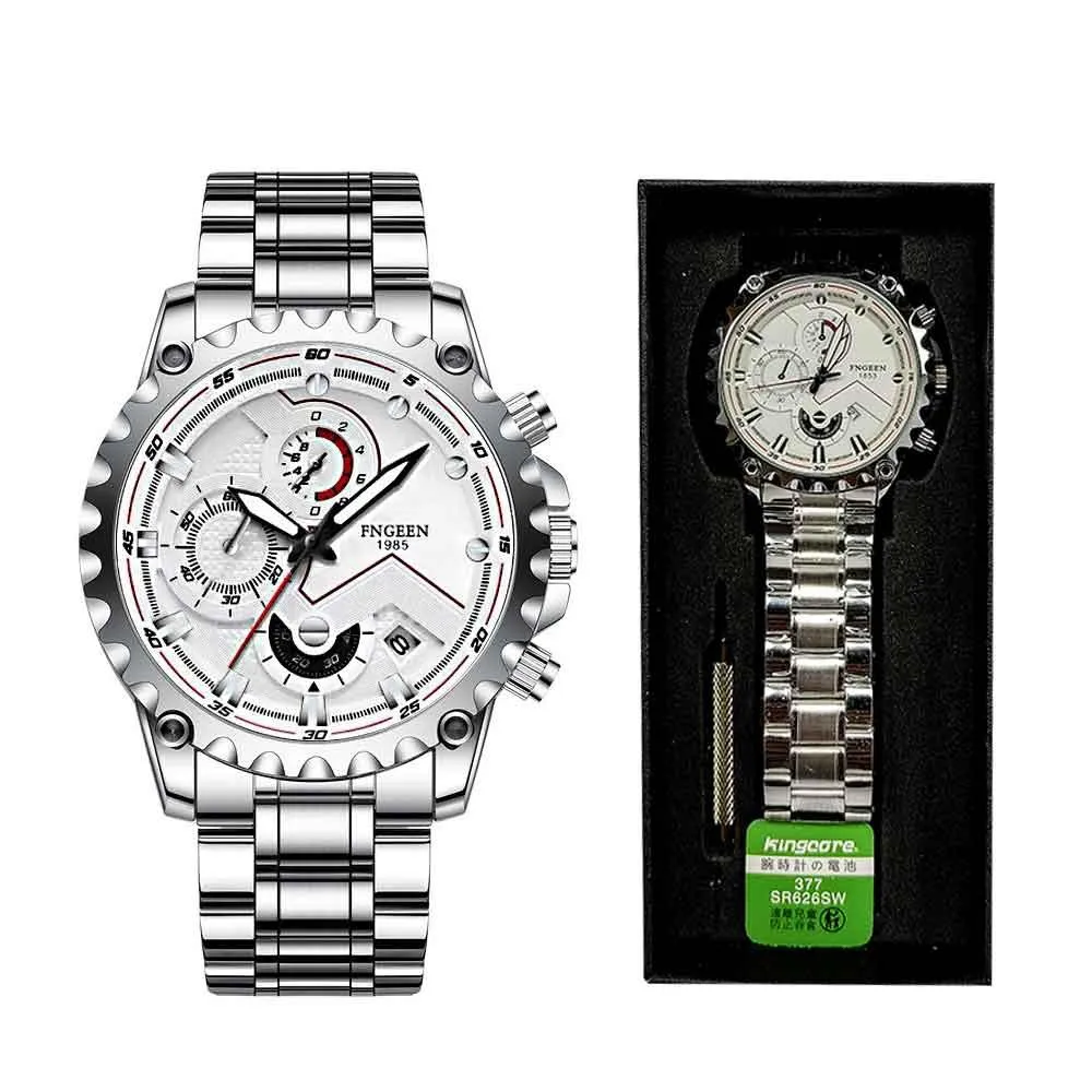 FNGEEN Stainless-Steel Watch for Men