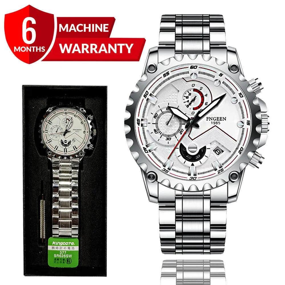 FNGEEN Stainless-Steel Watch for Men