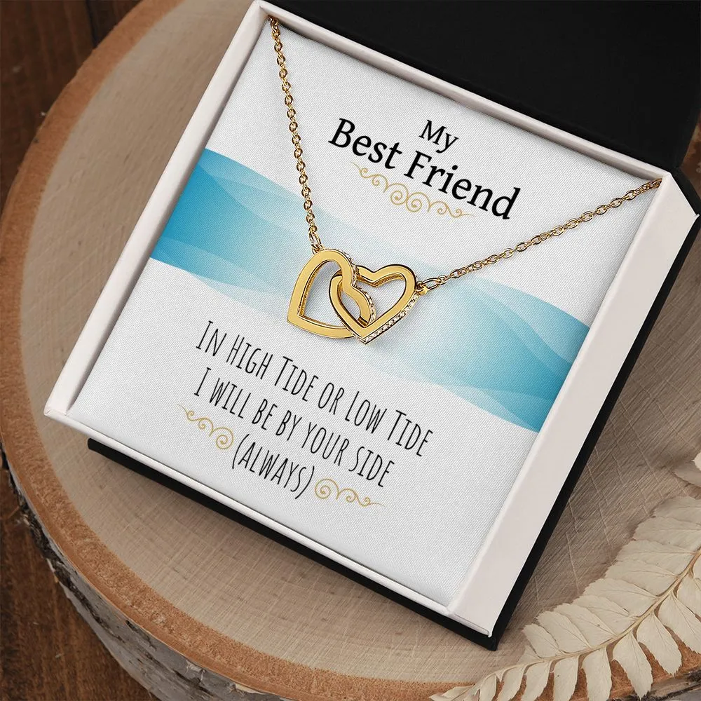 Friendaversary Necklace Friendship Gift Interlocking Hearts for Best Friend