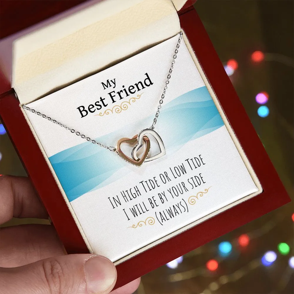 Friendaversary Necklace Friendship Gift Interlocking Hearts for Best Friend