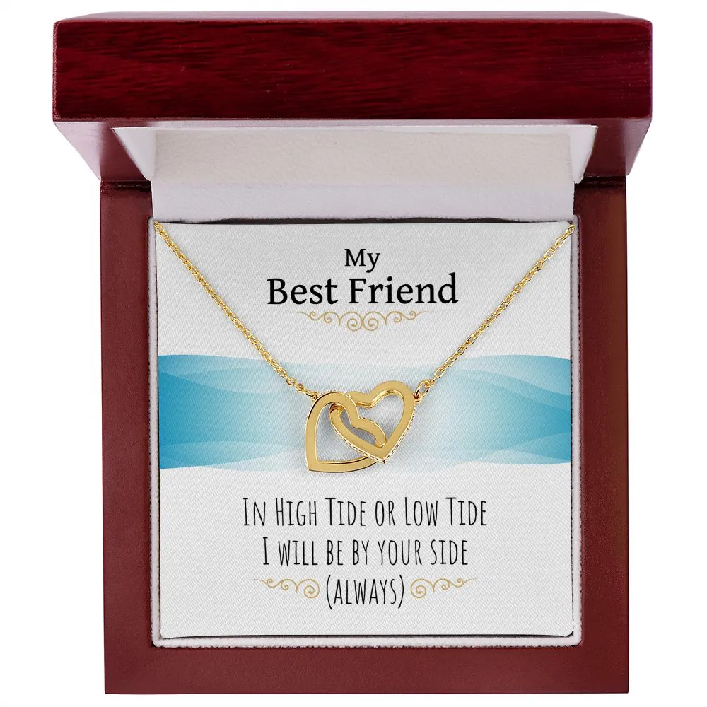 Friendaversary Necklace Friendship Gift Interlocking Hearts for Best Friend