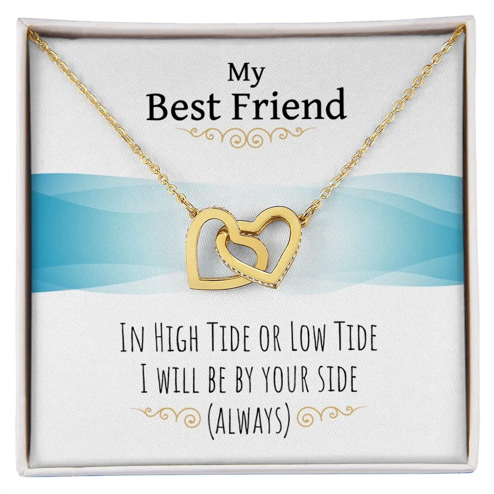 Friendaversary Necklace Friendship Gift Interlocking Hearts for Best Friend