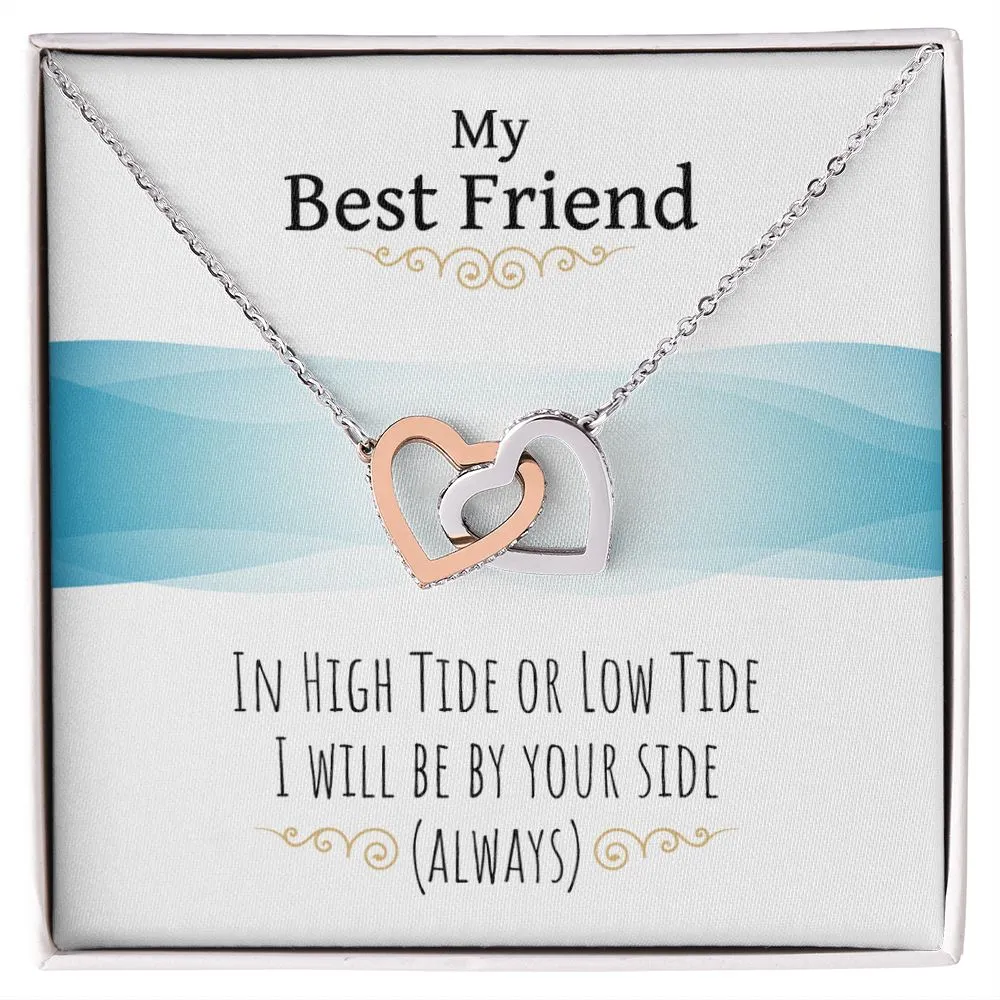 Friendaversary Necklace Friendship Gift Interlocking Hearts for Best Friend