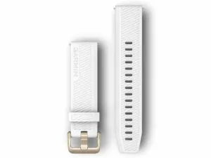 Garmin 20mm Band Quick Release Silicone Band - White/Light Gold - 010-12927-00