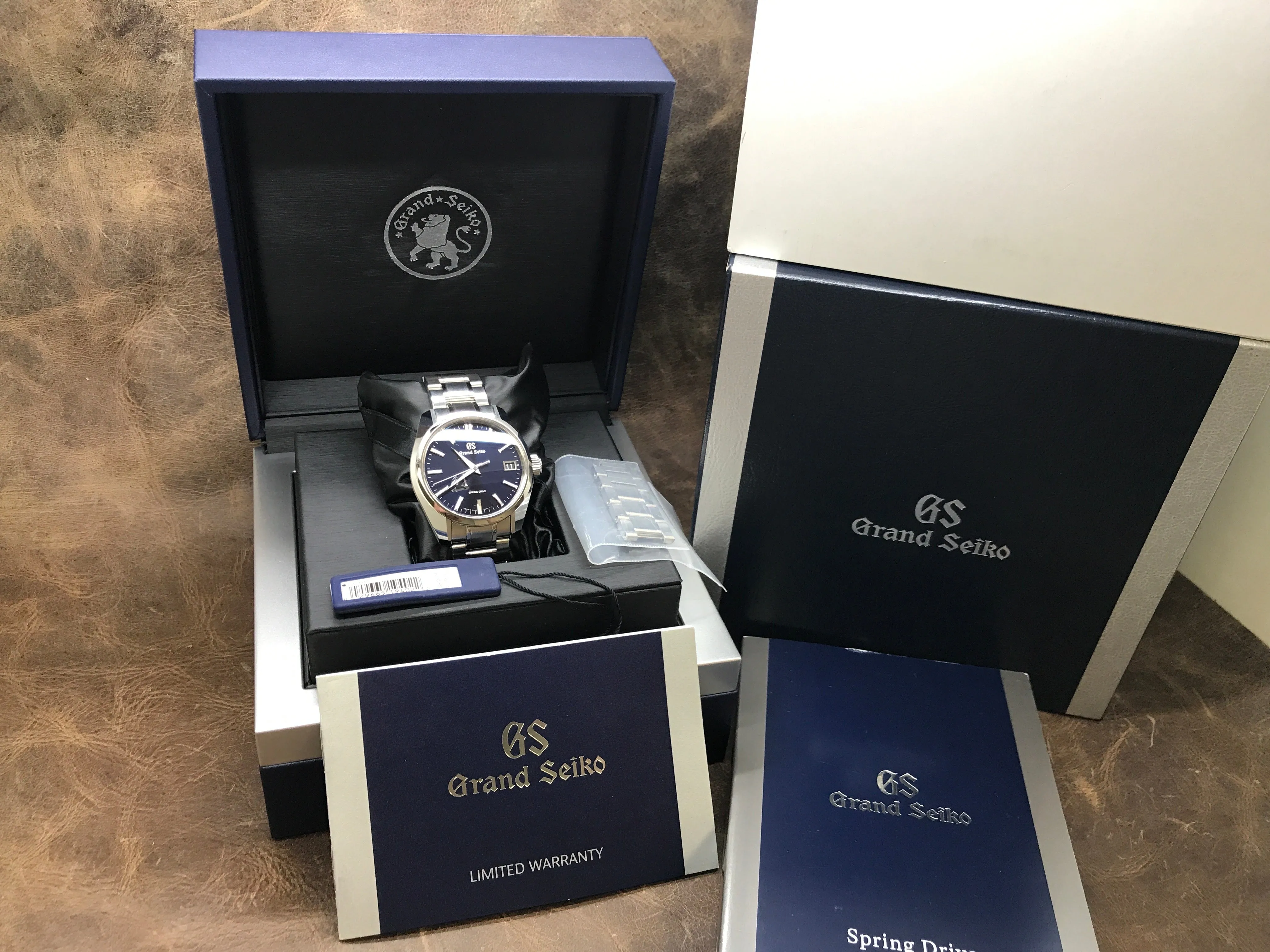 Grand Seiko Spring Drive SBGA375 Blue Dial Spring Drive Men's Watch