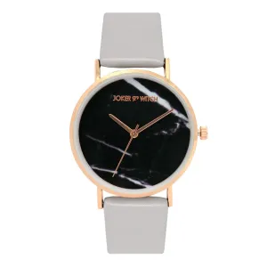 Hannah Black Marble Dial Grey Watch