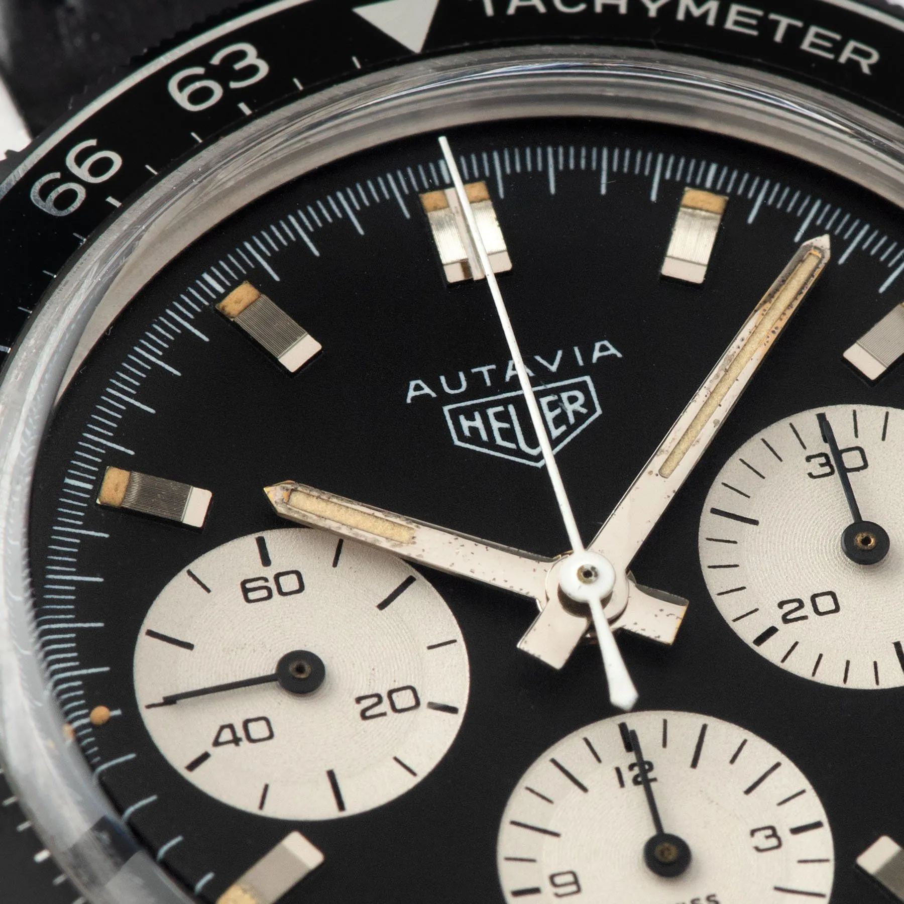 Heuer Autavia 2446C Tachymeter Black Dial