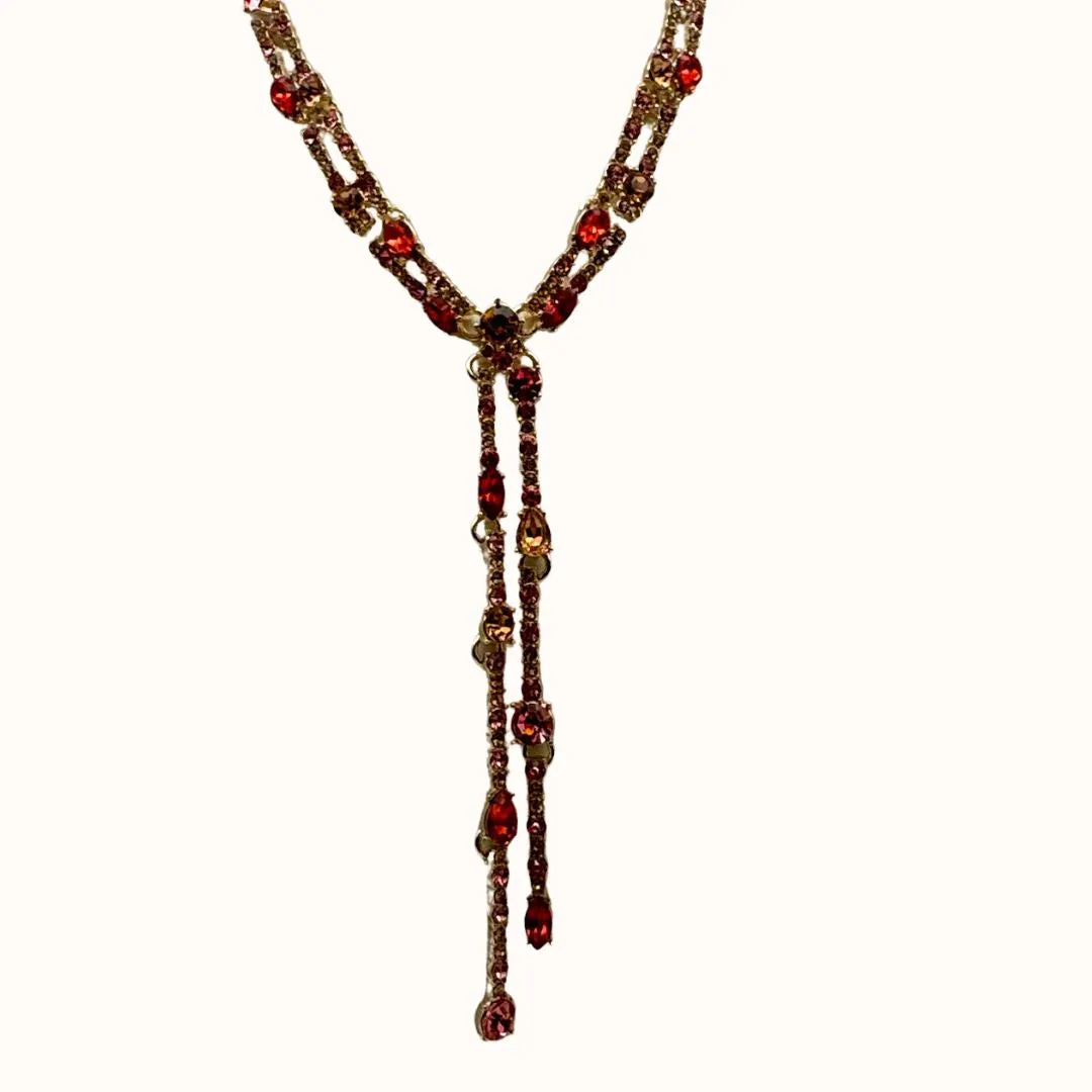 Inc Gold-Tone Multi-Stone Lariat Necklace, 24   3 Extender