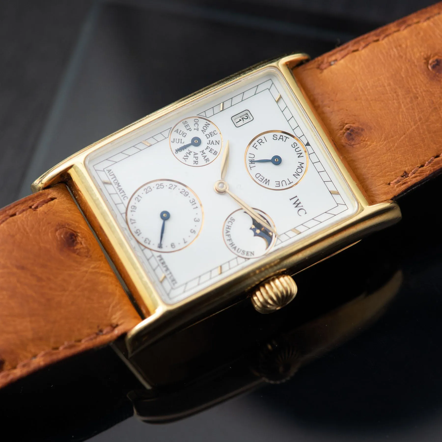 IWC Novecento Perpetual Calendar Yellow Gold Reference 3545