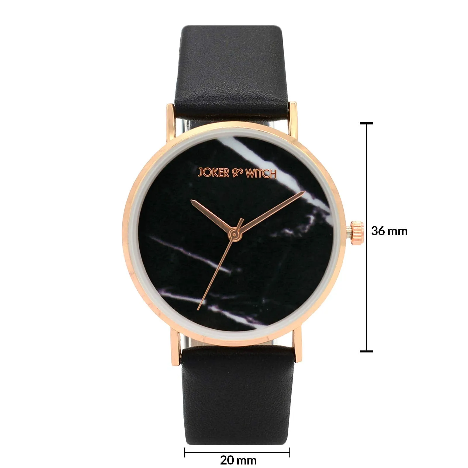 Joker & Witch Hannah Marble Black Dial Watch for Women