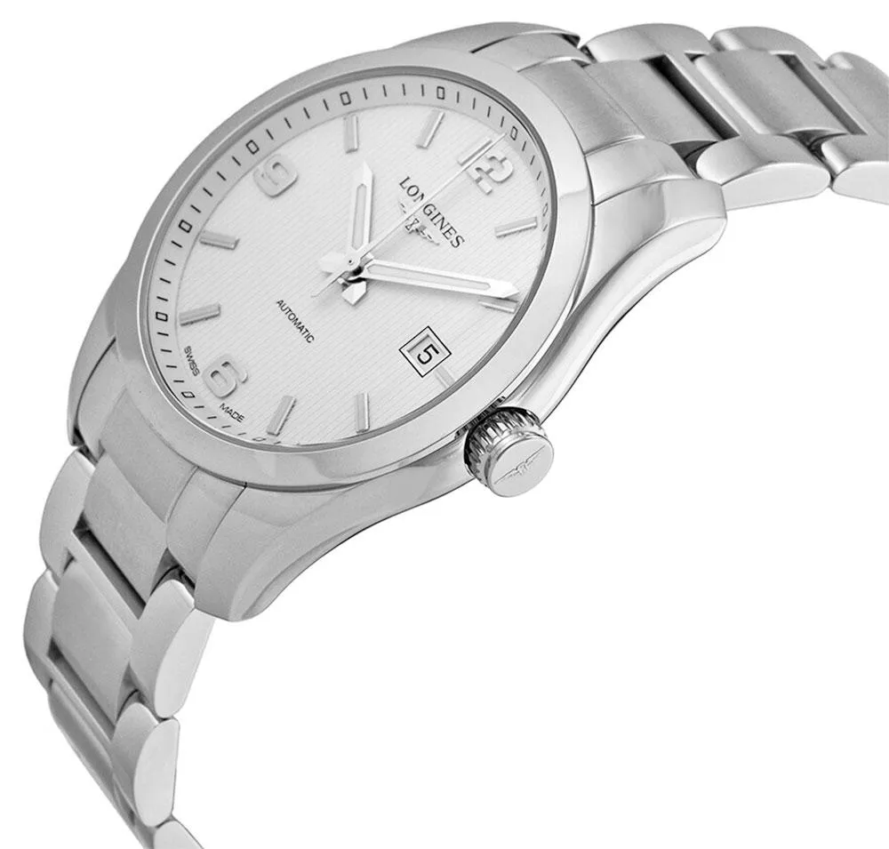 Longines Conquest Classic Automatic Stainless Steel Silver-Tone Dial Date Mens Watch L2.785.4.76.6