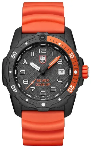 Luminox Bear Grylls Survival CARBONOX Black Dial Orange Rubber Strap Date Divers Quartz Mens Watch XB.3729.NGU