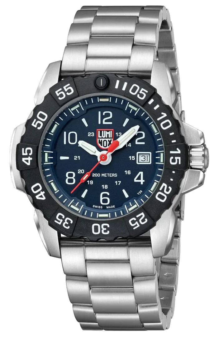 Luminox Navy SEAL RSC Stainless Steel Blue Dial Date Divers Quartz Mens Watch XS.3254.CB