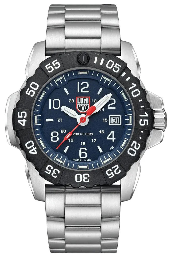 Luminox Navy SEAL RSC Stainless Steel Blue Dial Date Divers Quartz Mens Watch XS.3254.CB